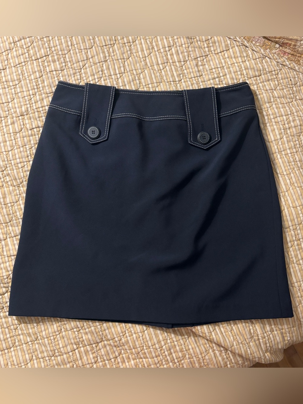 Vintage Marie Claire Navy Canadian Made Utility Mini Skirt Size 11